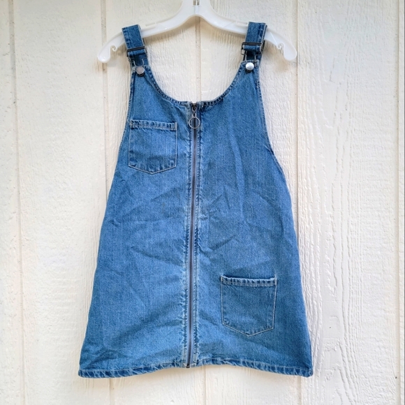 Forever 21 denim overalls jumper Overall jean dress size small - Picture 1 of 3